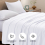 Imperial Rooms (Double (225 x 275 cm), White) 100% Egyptian Cotton Flat Sheet Bed Sheets UK 6