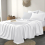Imperial Rooms ( Single (175 x 275 cm), White) 100% Egyptian Cotton Flat Sheet Bed Sheets UK 6