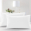 Imperial Rooms (Pillowcase Only (50 x 75 cm), White) 100% Egyptian Cotton Flat Sheet Bed Sheets UK 1