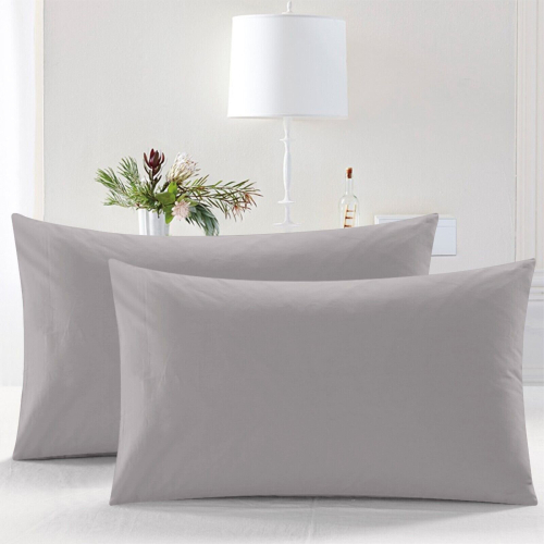 Imperial Rooms (Pillowcase Only (50 x 75 cm), Grey) 100% Egyptian Cotton Flat Sheet Bed Sheets UK