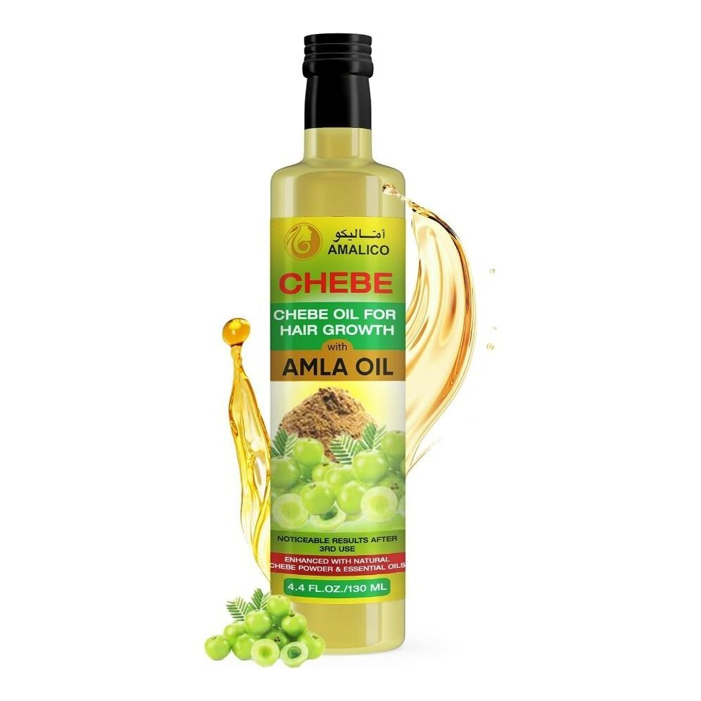Amalico Amla Hair Oil With Chebe Powder - Amla Infused Formula for Hair Strengthening and Growth - 250ml