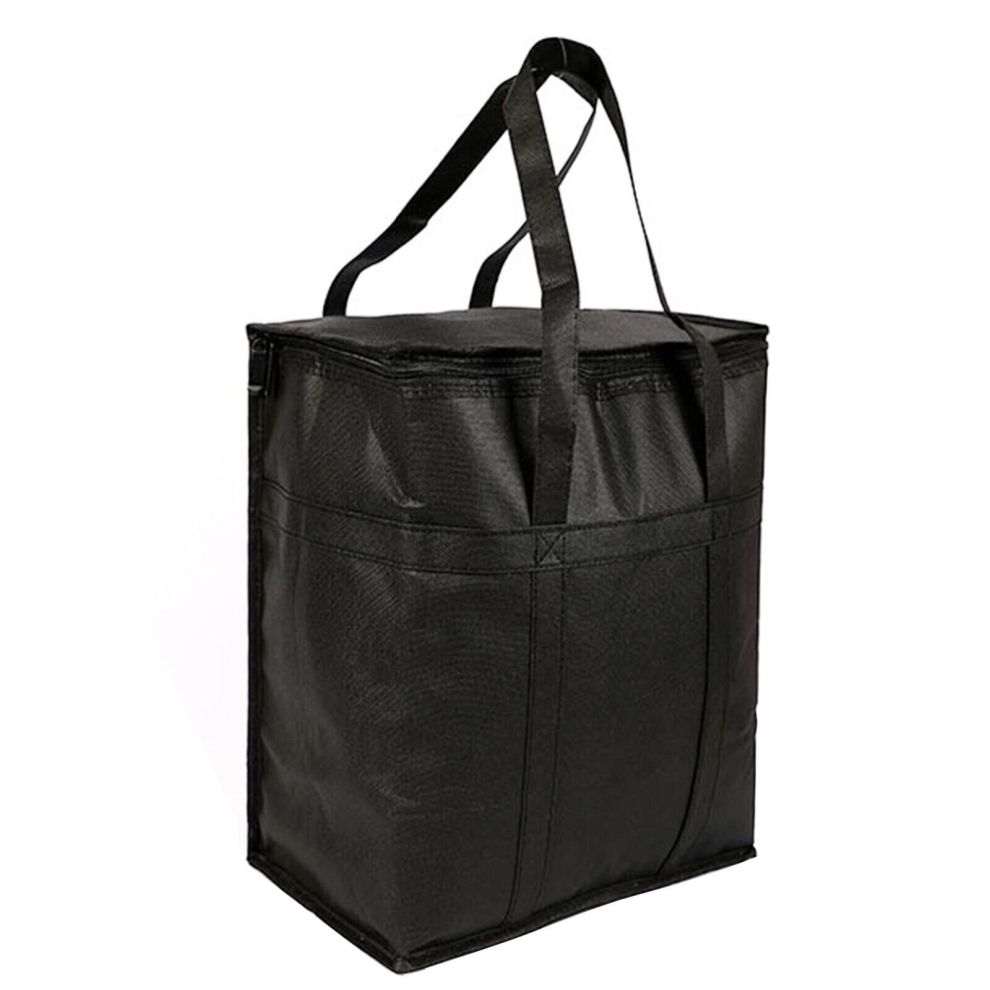 Thermally Insulated Shopping Bags Insulated Food Delivery Bags Black