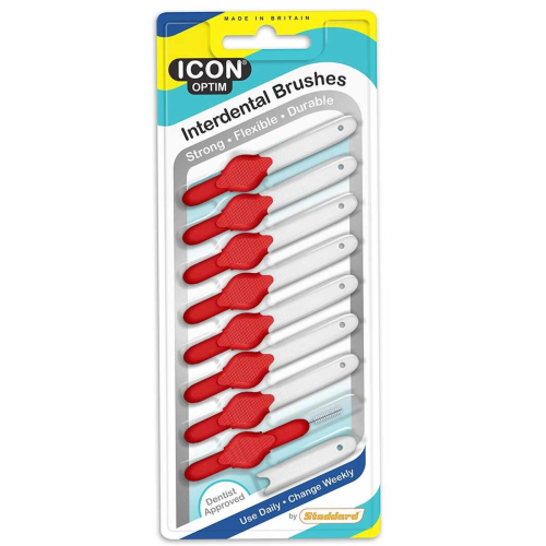 Stoddard Icon Red Standard Interdental Brushes -1 Pack Of 8
