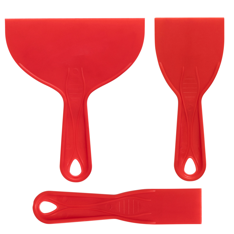3pc Plastic Putty Knife, Spreader, Scraper Set