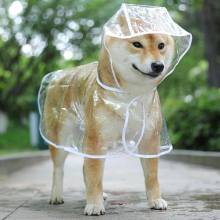 Dog Rain Coat Puppy Jacket - Clear PVC Waterproof Hooded Raincoat, Adjustable Fit, Sizes S-XL, Product Code: Dog Rain Coat Puppy Jacket