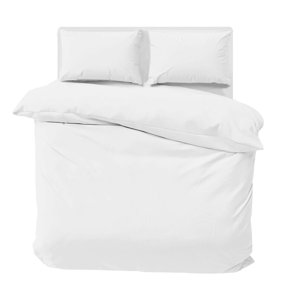 (White Duvet Cover, King) Reversible Duvet Cover Quilt Covers Bedding Sets