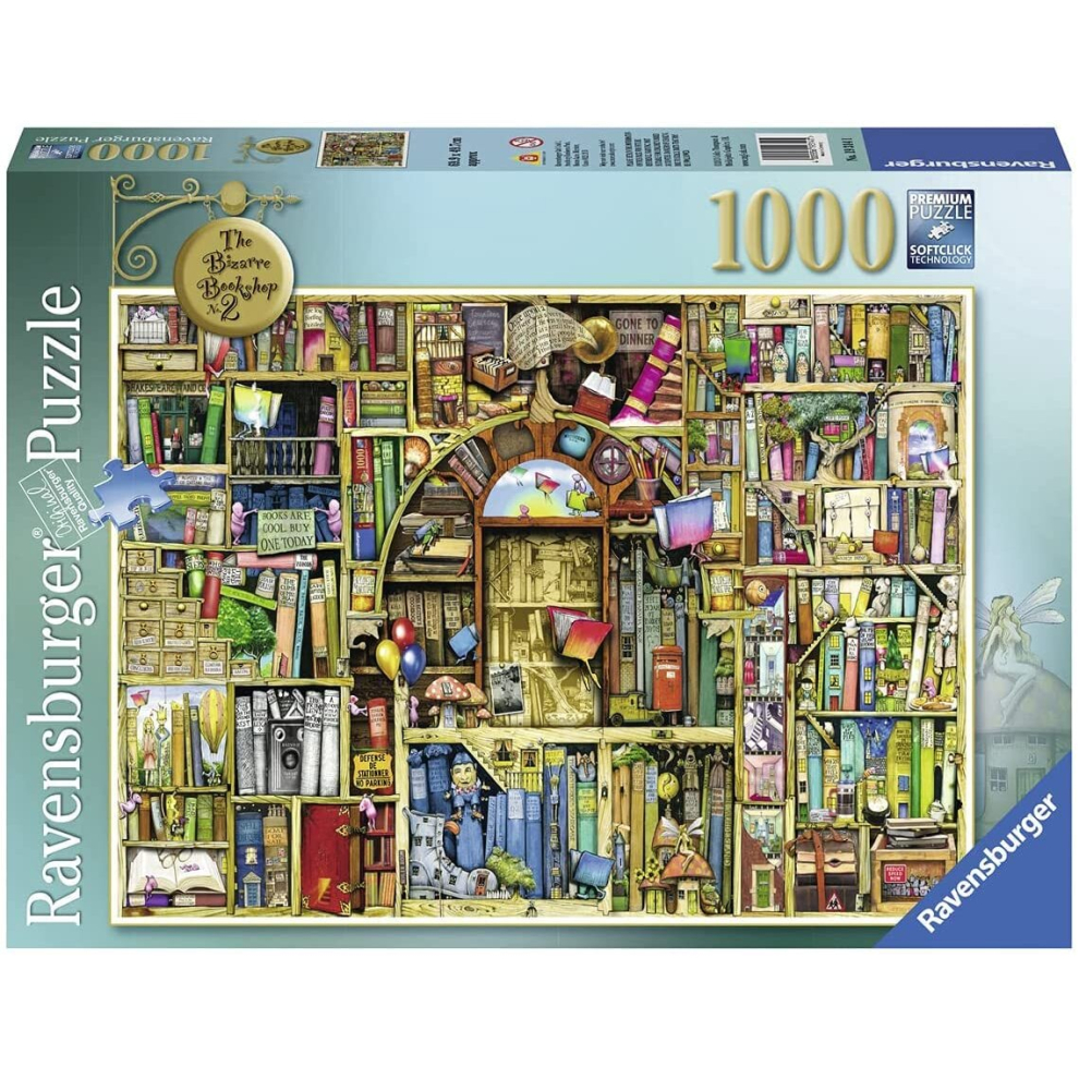 Ravensburger Bizarre Bookshop 2 1000 Piece Jigsaw Puzzle for Adults - Every piece is unique, Softclick technology Means Pieces Fit Together Perfectly