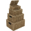 MantraRaj Seagrass Set of 4 Rectangular Lidded Storage Baskets Hand Woven Stackable Multipurpose Kitchen Bathroom With Insert Handles 1