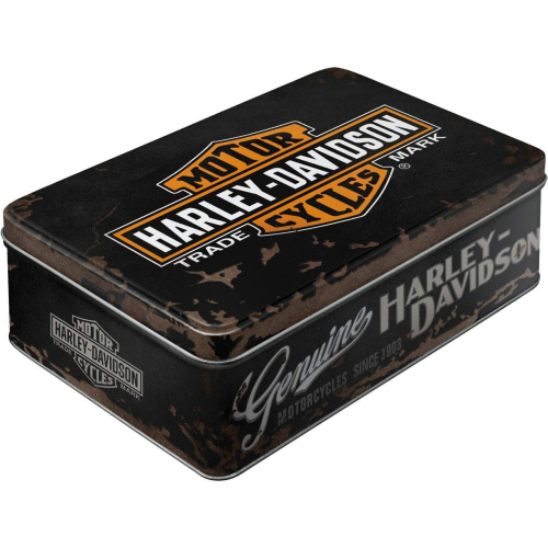 Nostalgic-Art 30703 - Harley-Davidson Genuine, Storage Tin Box Flat