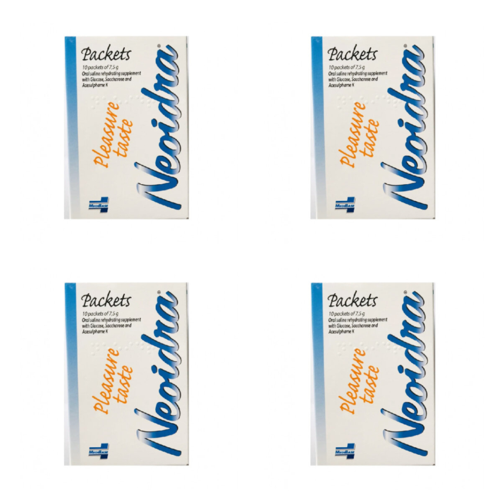 Neoidra Sachets Premium Herbal Immunity Boosting Supplement with Natural Ingredients for Daily Wellness (Pack Of 4 Boxes) - 10 Sachets Each Box