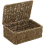 MantraRaj Seagrass Set of 4 Rectangular Lidded Storage Baskets Hand Woven Stackable Multipurpose Kitchen Bathroom With Insert Handles 6