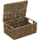 MantraRaj Seagrass Set of 4 Rectangular Lidded Storage Baskets Hand Woven Stackable Multipurpose Kitchen Bathroom With Insert Handles 5