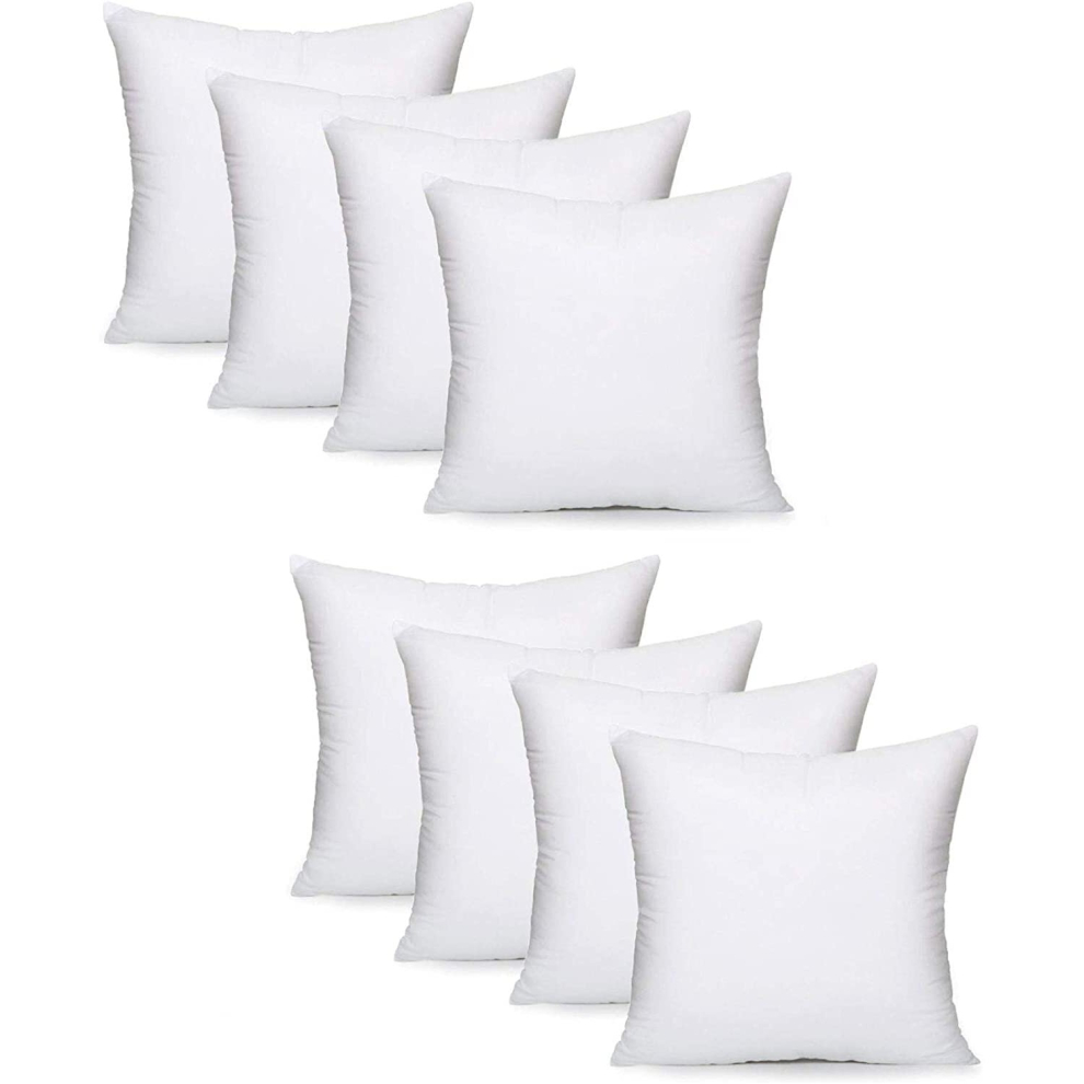 (18 x 18" (45 x 45cm) Pack of 8) Hollowfibre Filled Polypropylene Cushion Pads