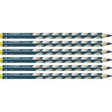STABILO Ergonomic Graphite Pencil EASYgraph - Left-Handed - Pack of 6 - Petrol - HB