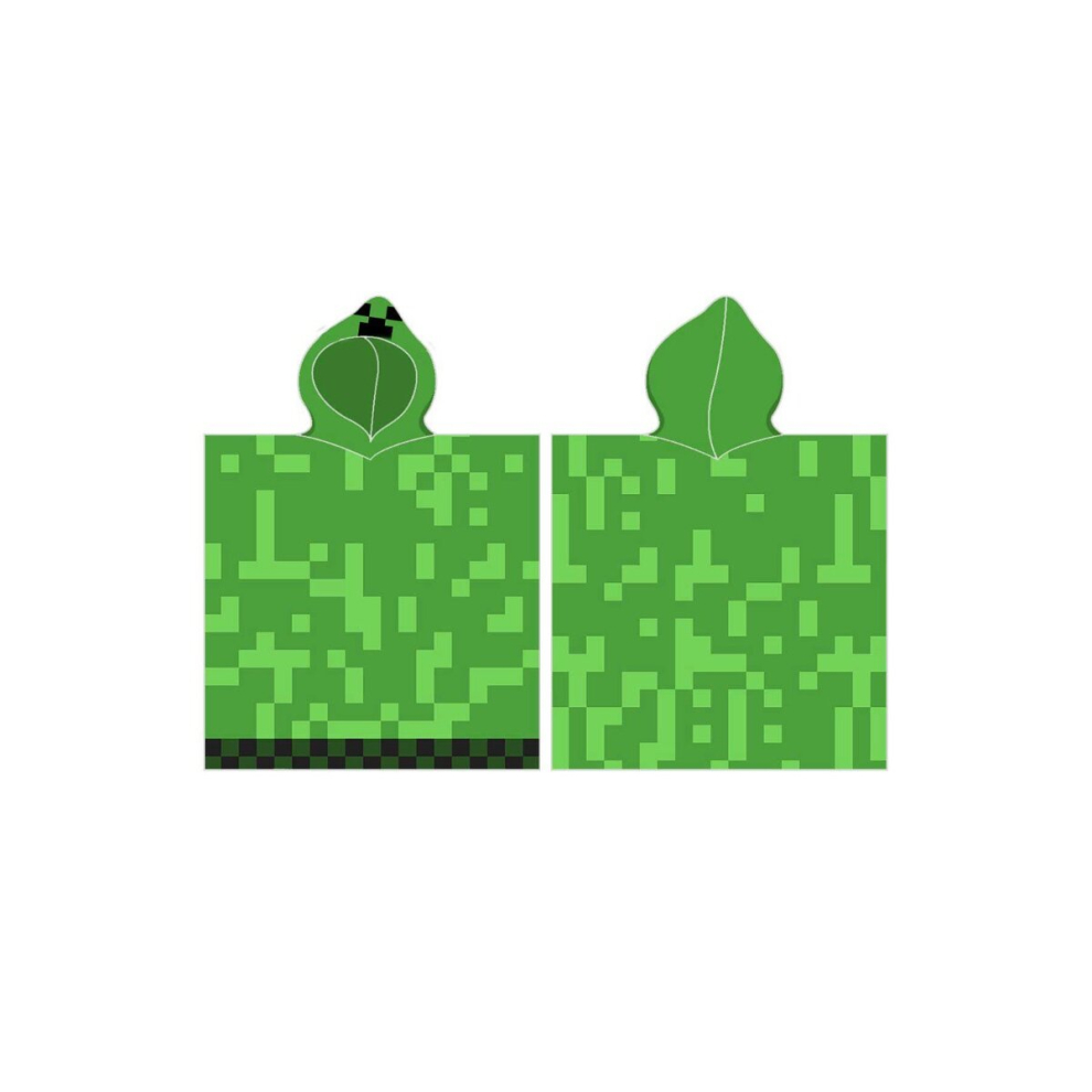 Minecraft Creeps Hooded Towel Poncho