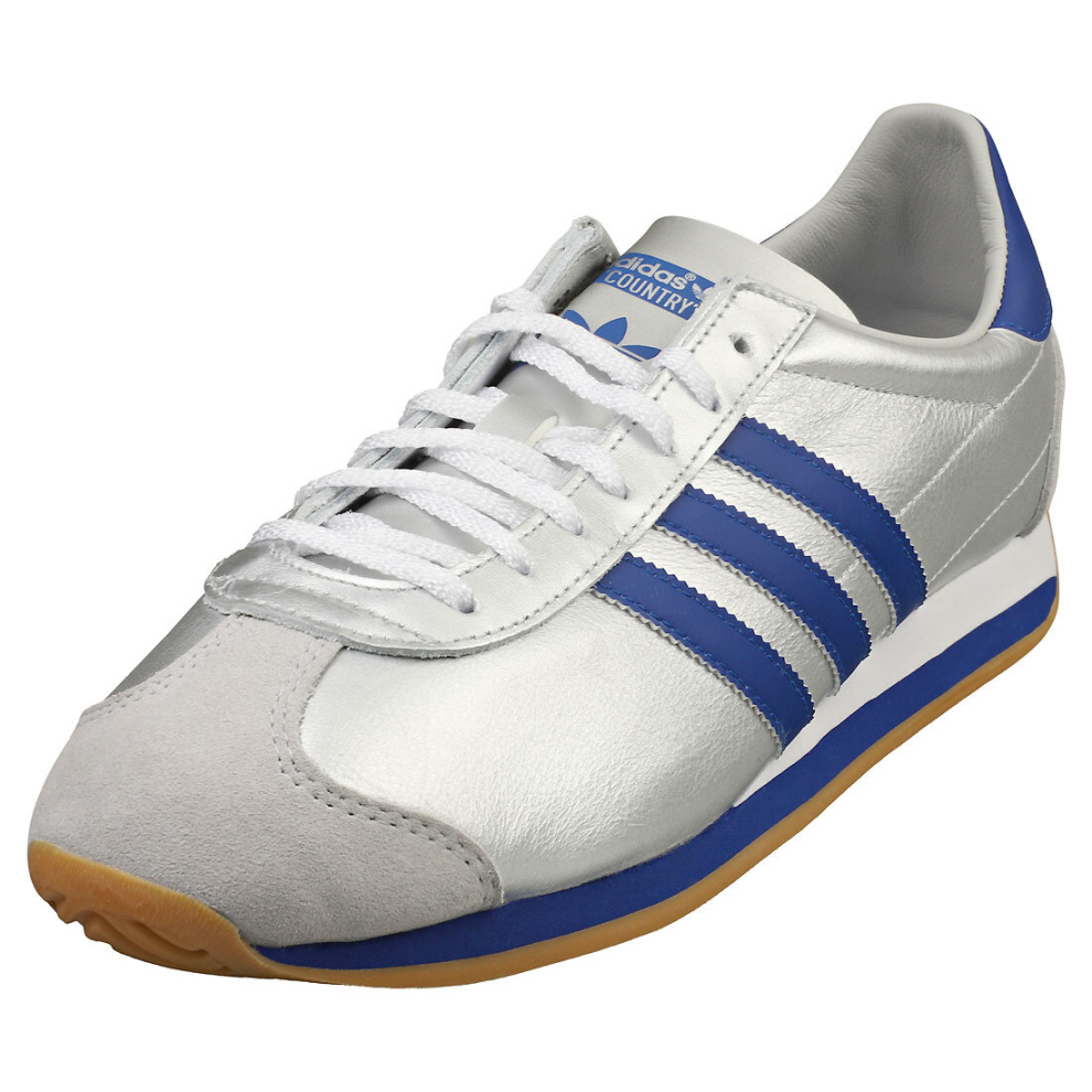 adidas Country Og Mens Fashion Trainers in Silver Blue - 11 UK