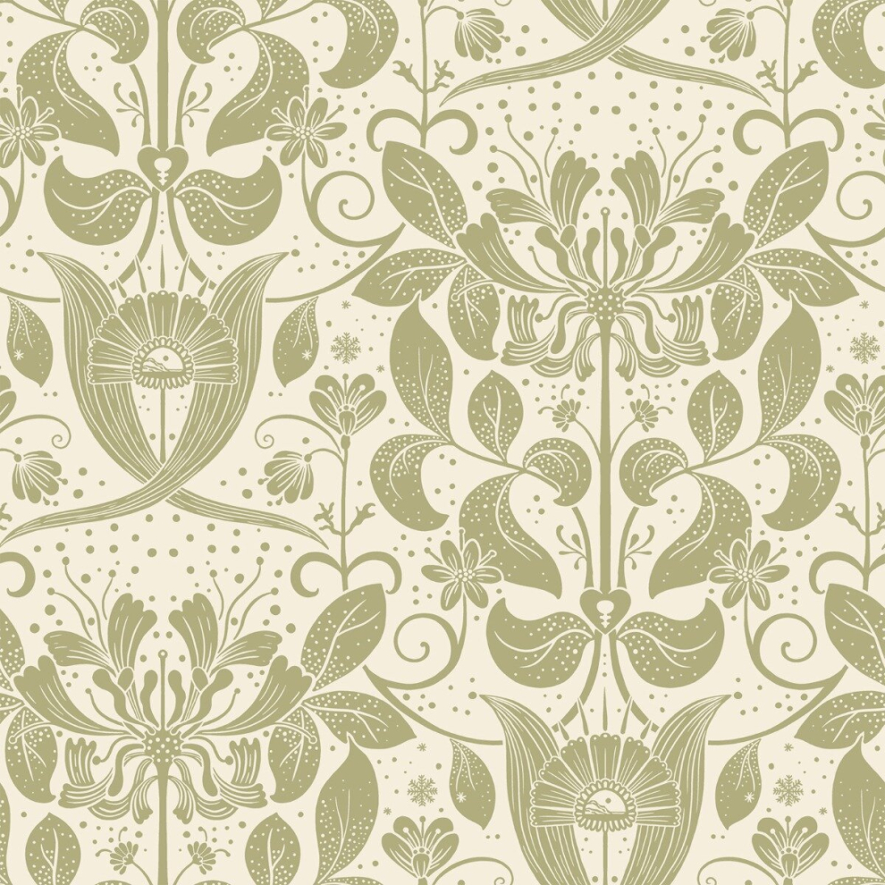 (Beige) Hjarterum Berit Arts And Crafts Inspired Wallpaper Galerie 5901638008121