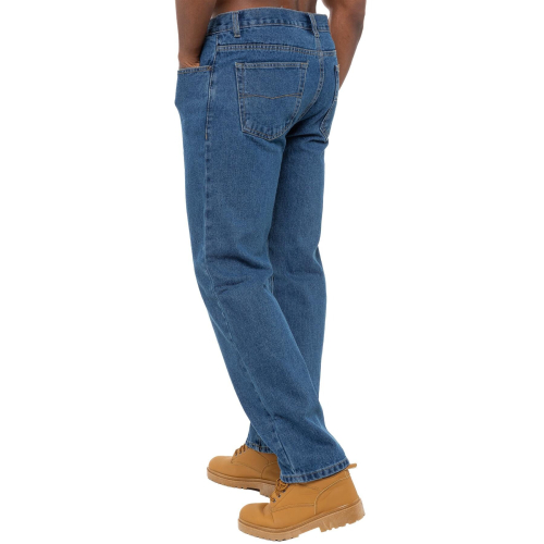 (Blue, 28W/32L) Blue Circle Mens Mid Stonewash Classic Denim Jeans 1