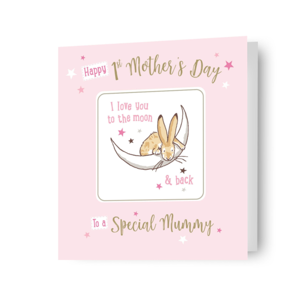 Guess How Much I Love You 1st Mother's Day Card with Coaster