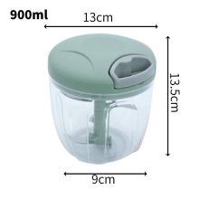 (Green) Manual Chopper Food Pull Cord Pulling Vegetable Slicer Hand Blender Kitchen