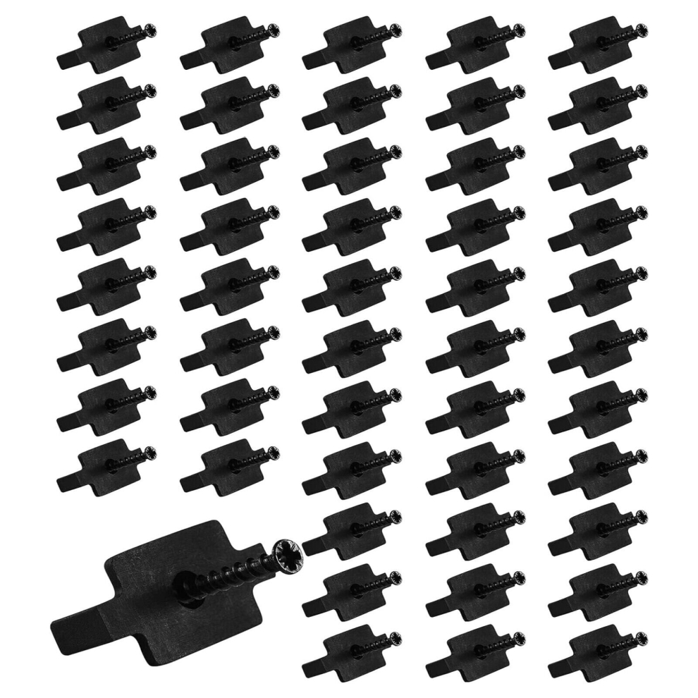 (Plastic Decking Clips ) 50Pcs Composite Decking Clips 6Mm Hidden Fasteners Steel Plastic 5060975205270
