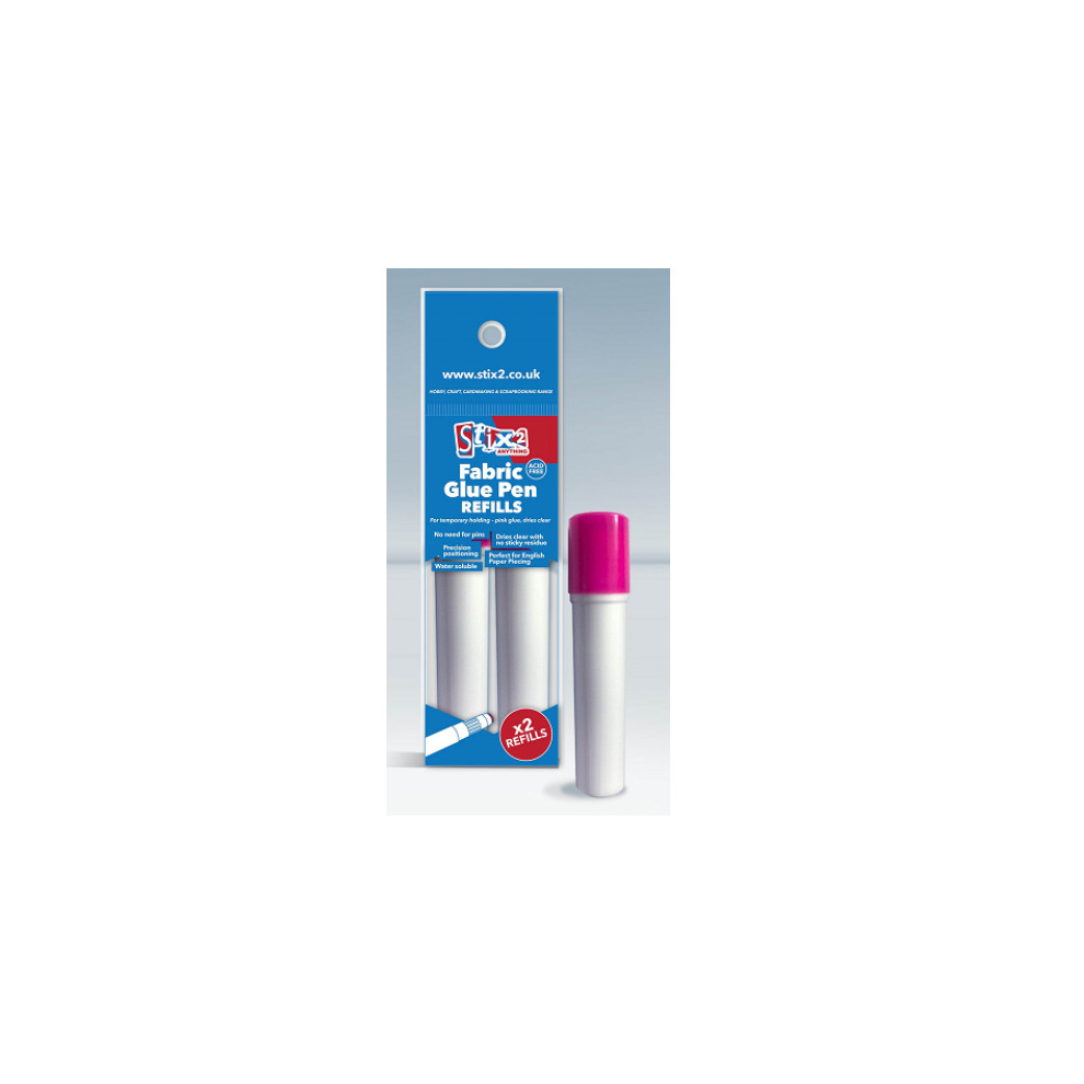 Stix2 Fabric Glue Refills Dries Clear Water Soluble Applique