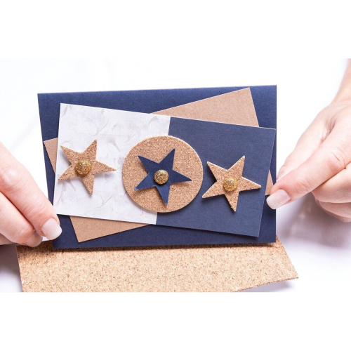 Pack Of 2 A4 Cork Sheets Textured 2mm Thick For Craft Die Cutting Card Making 1