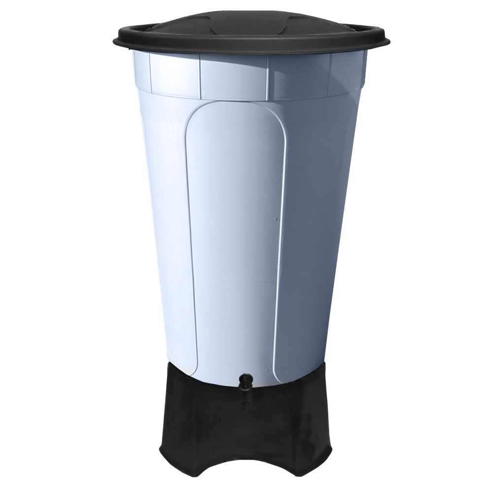 Ketoplastics (Grey) Water Butt Kit - Stand, Cover And Diverter Grey 210L