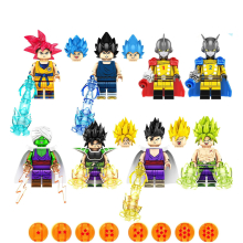 (Style C 8pcs) 16pcs Anime Dragon Ball Toys Children's Toys Mini Figures Fit Lego