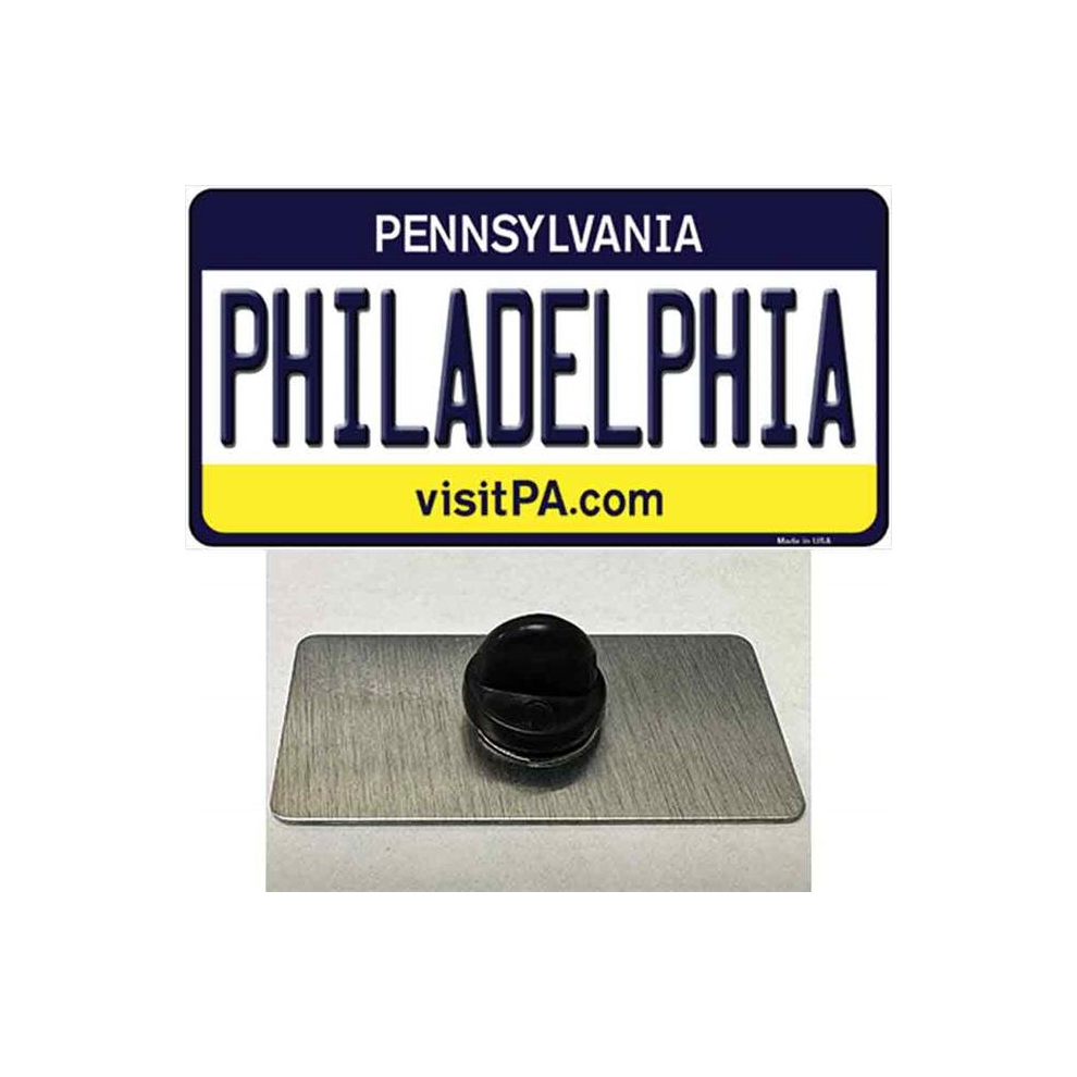 Smart Blonde PIN-LP-6047 1.5 x 0.75 in. Philadelphia Pennsylvania State Novelty Rectangle Metal Hat Pin-image-OPC-PDCKFD6-NEW