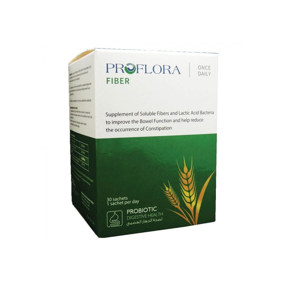 Proflora Fiber Sachets - Dietary Supplement Packed with Beneficial Fiber to Support Digestive 30's