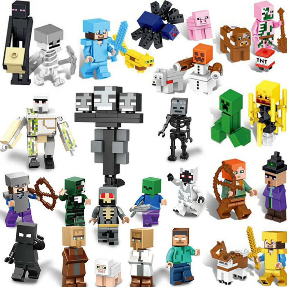 Kids Child Boys Girls Cartoon Game Figures Minecraft Collection Mini Action Figures Toys Fit Lego