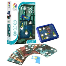 SmartGames Ghost Hunters Travel Game for Kids and Adults, a Spooky, STEM Focused Cognitive Skill-Building Brain Game - Brain Teaser for Ages 6 & Up,