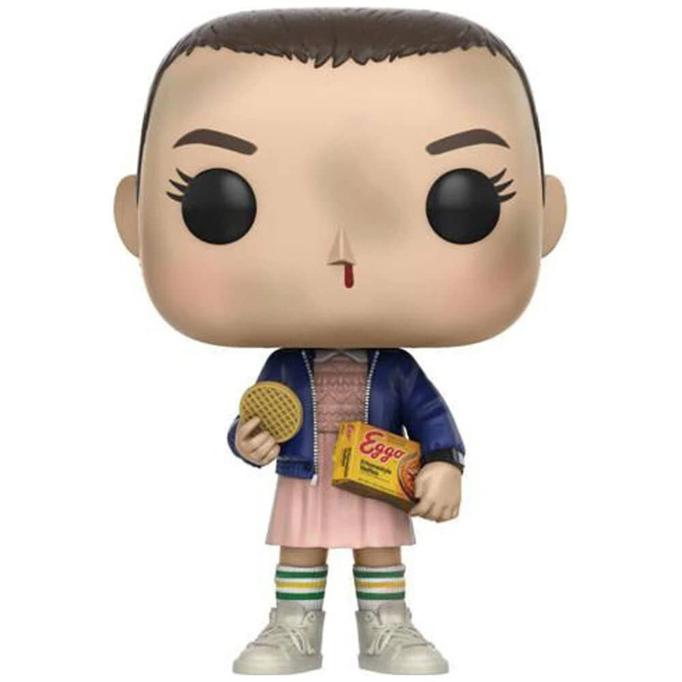 POP [Stranger Things - Eleven with Eggos Funko Vinyl Figure (Bundled with Compatible Box Protector Case), Multicolor, 3.75 inches