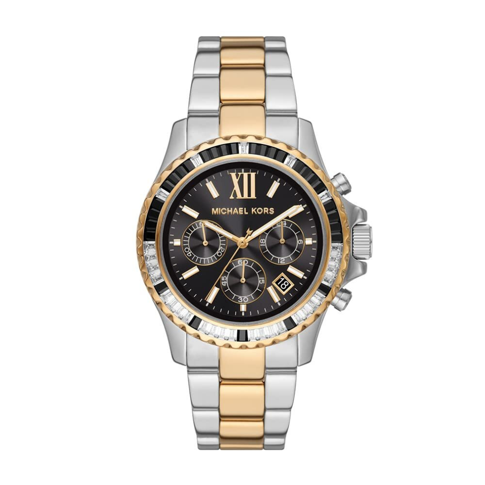 Michael Kors Watches Women's Everest Quartz Watch with Stainless Steel Strap, Two-Tone, 22 (Model: MK7209)