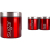 Kabalo Red 3 Tea Coffee Sugar Canisters Kitchen Storage Containers 2