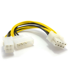 Female to Male 4 Pin ATX & 4 Pin LP4 to 8 Pin EPS Power Adapter Cable