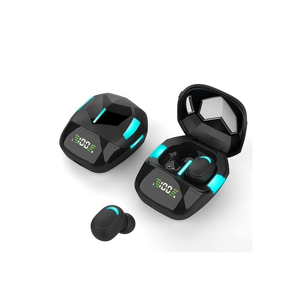 TWS Wireless BT5.1 Headset Gaming/Music Waterproof Sport Headphones Noise Cancellation with Atmosphere Light Charging Case-image-OPC-PDCXWWP-NEW