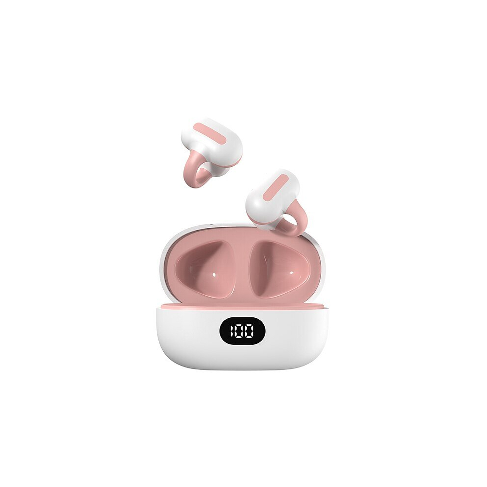 (Pink) True Wireless Headphones Tws Earbuds Ear Clip Bluetooth 5.3 Stereo Surround Sound Hifi For Travel Entertainment Pink 8727971356845