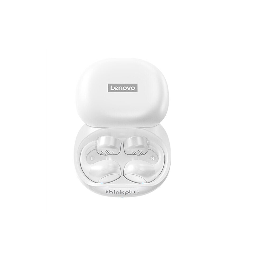 (White) Wireless TWS Earphones Bone Conduction Sports Earbuds, Ear Clip Wireless Headphones Ear Hook Touch Control With Mic