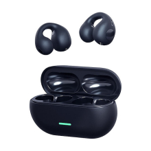 (Black) True Wireless Headphones Wireless Ear Clip Bone Conduction Headphones Bluetooth 5.3 Ear Clip on Ear Earring Sports Earphones Earbud Hooks with Mic