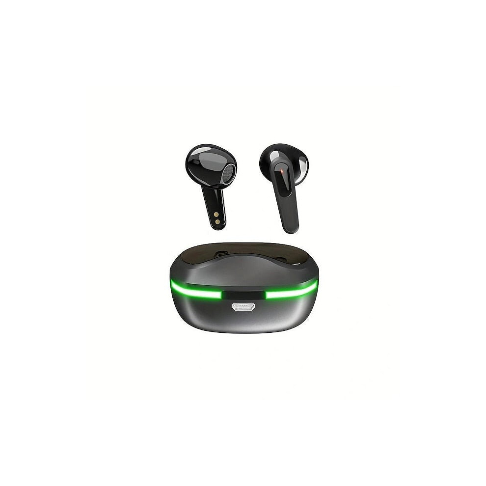 TWS True Wireless Stereo Earbuds Gaming Hand Free Headphone Low Latency Waterproof RGB Light Charging Case and Built-in Mic