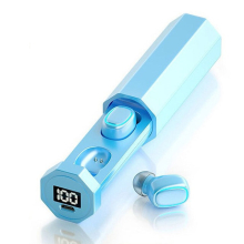 (Blue) BT 5.0 Noise Cancelling 8D Stereo TWS Wireless Bluetooth Earphones Waterproof Sport Headset In Ear Bluetooth Earbuds Touch Control Headphones with LED