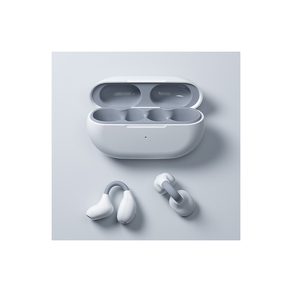 (Gray) Wireless Ear Clip Bone Conduction Headphones Fones Bluetooth 5.3 Ear Clip On Ear Earring Sports Earphones Earbud Hooks With Mic Gray 8727971355114