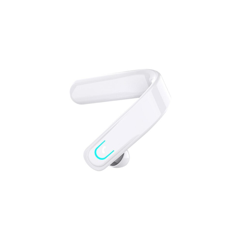 (White) Wireless Headphones Waterproof Sport Earhook Headset Stereo Noise Reduction with Microphone for Smartphone