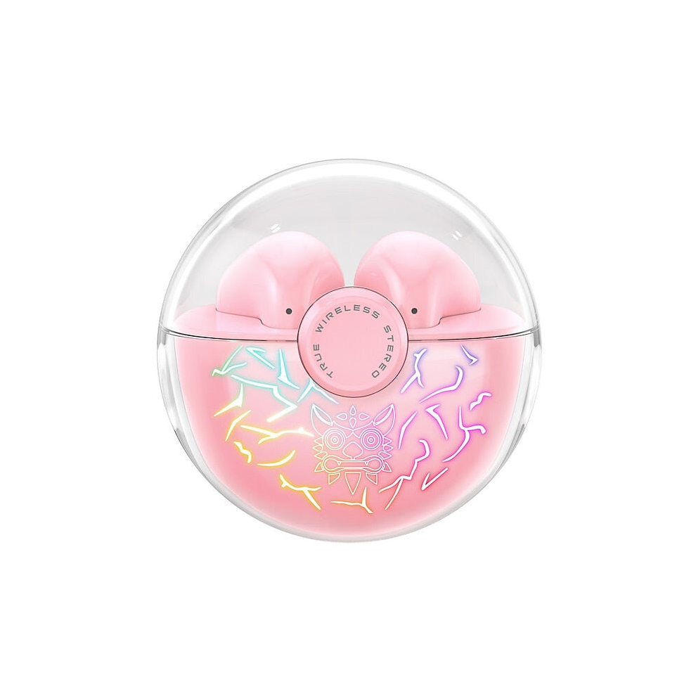 () Wireless Earbuds Hifi Stereo In-Ear Headphone With Rgb Sport Headset For Android Ios Pink/Light 8727971355657