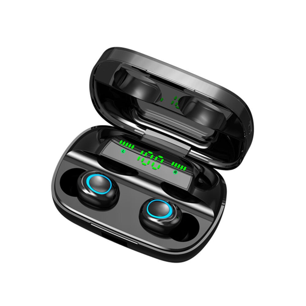 Bluetooth True Wireless Headphones with Dual Mic In-ear Music Twins Sports Headset Charging Box Battery