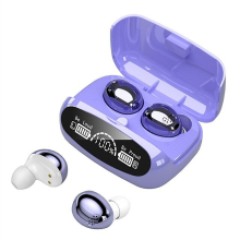 (Purple) TWS Wireless Headphones Earphones Bluetooth Stereo Touch Control Noise Reduction Waterproof Earbuds Headsets With Microphone