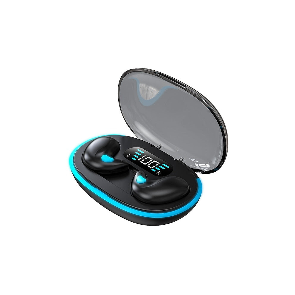 (Black) Digital Display Tws Bluetooth Earphones Invisible Mini Sleep Wireless Bluetooth Earphones For Side Sleeping Dedicated Noise Cancelling Earphon Black 8727971356340