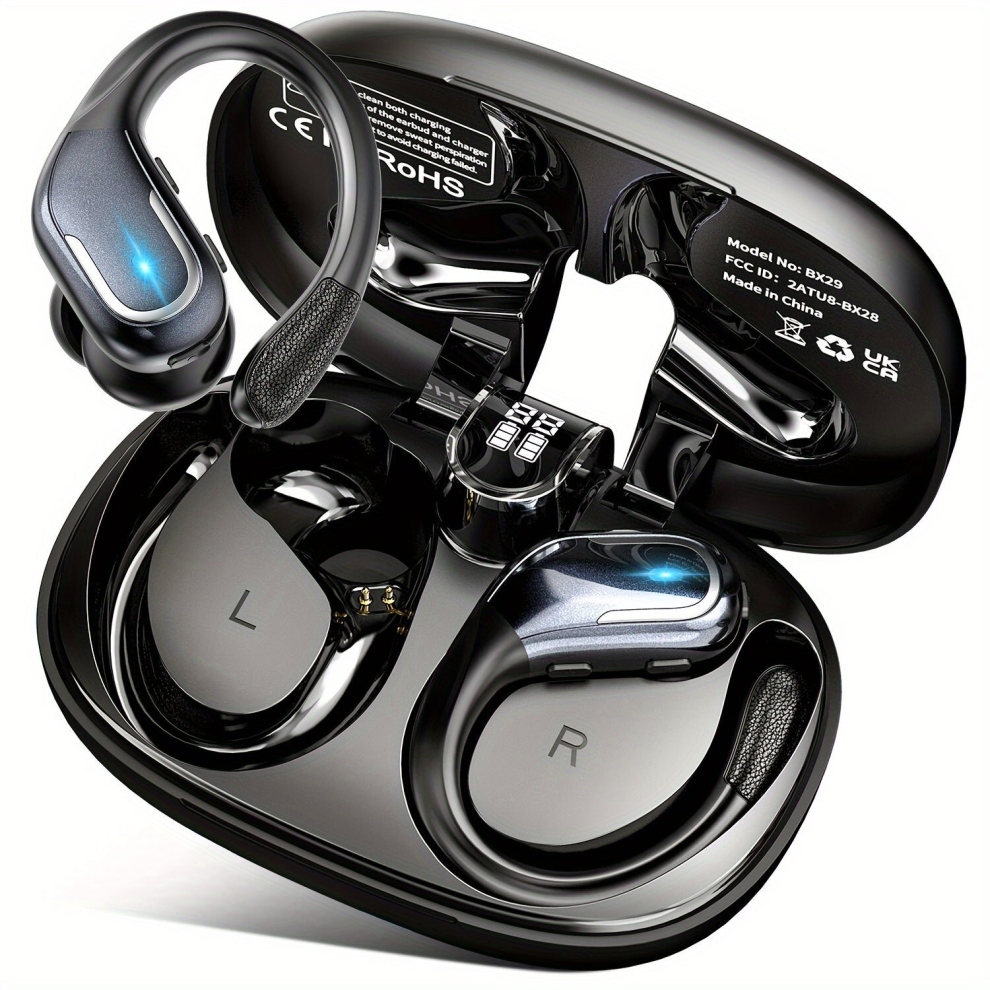 Wireless Earbuds, 90H With Enc Noise Cancelling Mic, Ip7 Waterproof Earphones 3D Deep Bass Over Ear 8727971357750